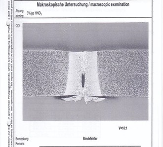Schweißnahtbindefehler